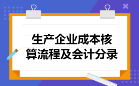 生产企业成本核算流程及会计分录
