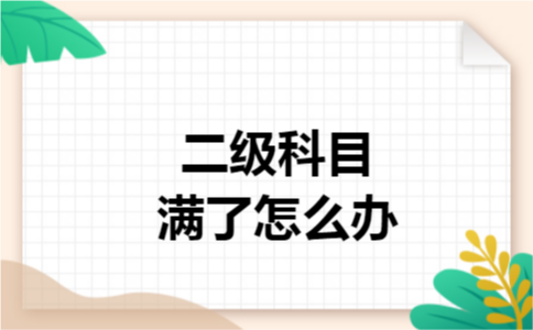 二级科目满了怎么办 二级科目满了怎么办