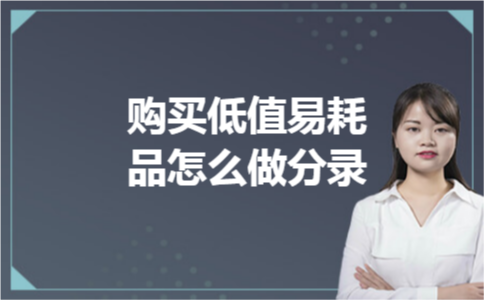 购买低值易耗品怎么做分录 购买低值易耗品怎么做分录