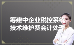 筹建中企业税控系统技术维护费会计处理