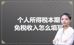 个人所得税本期免税收入怎么填写
