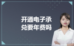 开通电子承兑要年费吗