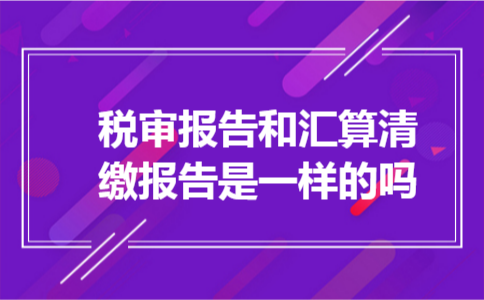 税审报告和汇算清缴报告是一样的吗