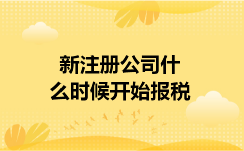 新注册公司什么时候开始报税 新注册公司什么时候开始报税