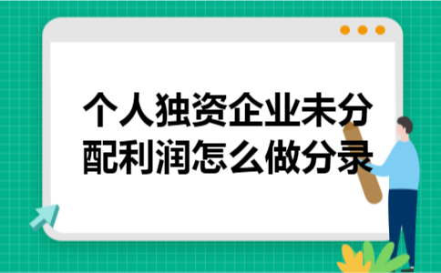个人独资企业未分配利润怎么做分录