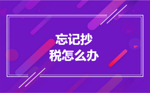 忘记抄税怎么办