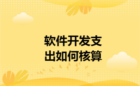 软件开发支出如何核算
