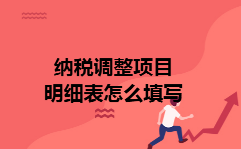 纳税调整项目明细表怎么填写