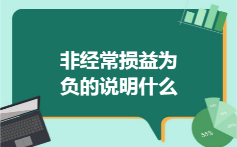 非经常损益为负的说明什么
