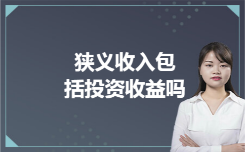 狭义收入包括投资收益吗 狭义收入包括投资收益吗