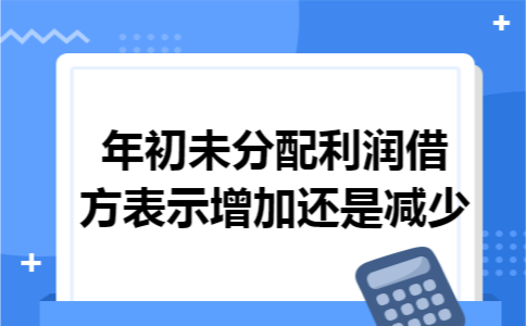 年初未分配利润借方表示增加还是减少