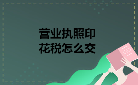 营业执照印花税怎么交