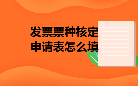 发票票种核定申请表怎么填