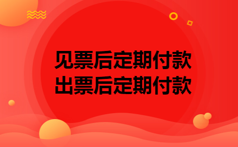 见票后定期付款出票后定期付款