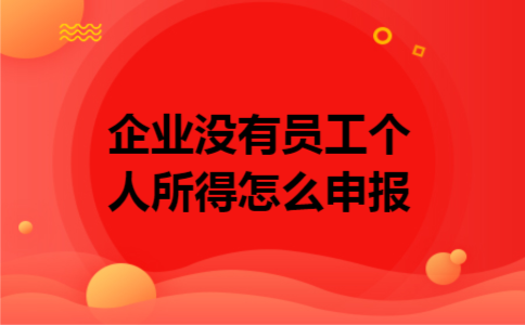 企业没有员工个人所得怎么申报