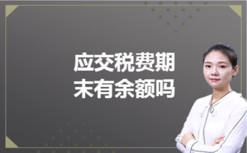 应交税费期末有余额吗