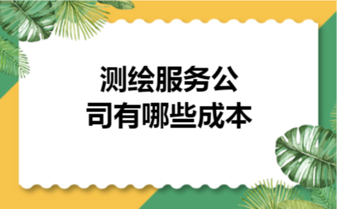 测绘服务公司有哪些成本