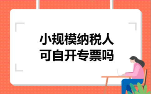 小规模纳税人可自开专票吗