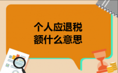 个人应退税额什么意思