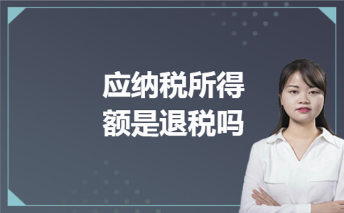 应纳税所得额是退税吗