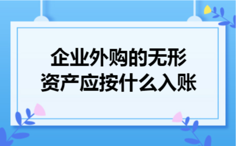企业外购的无形资产应按什么入账