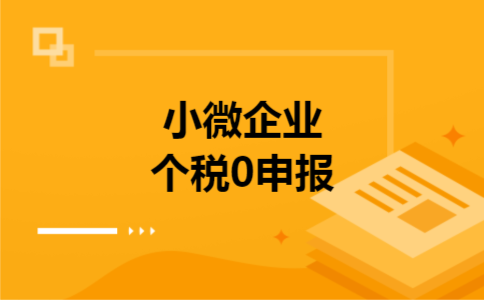 小微企业个税0申报