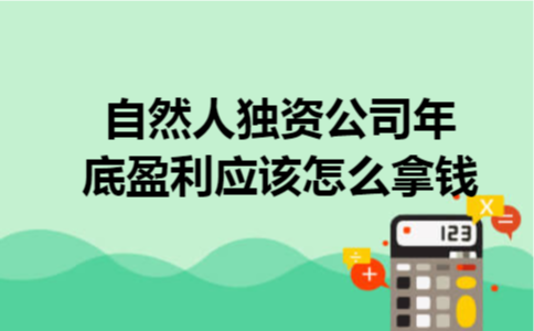 自然人独资公司年底盈利应该怎么拿钱