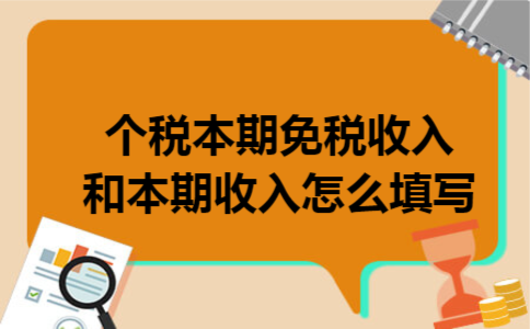 个税本期免税收入和本期收入怎么填写