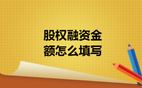 股权融资金额怎么填写