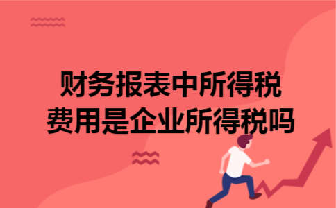 财务报表中所得税费用是企业所得税吗
