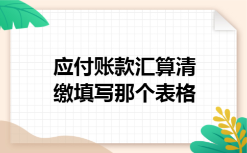  应付账款汇算清缴填写那个表格