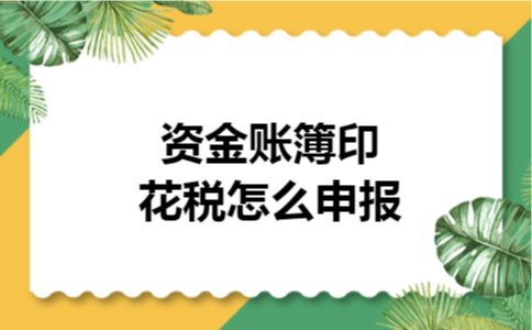 资金账簿印花税怎么申报