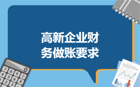 高新企业财务做账要求