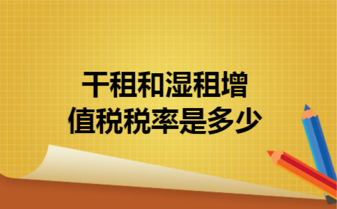  干租和湿租增值税税率是多少
