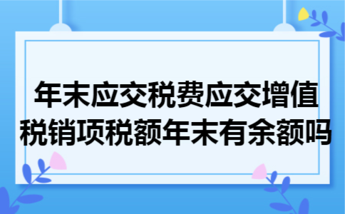 年末应交税费应交增值税销项税额年末有余额吗