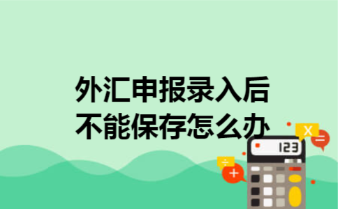 外汇申报录入后不能保存怎么办