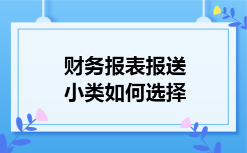 财务报表报送小类如何选择 财务报表报送小类如何选择