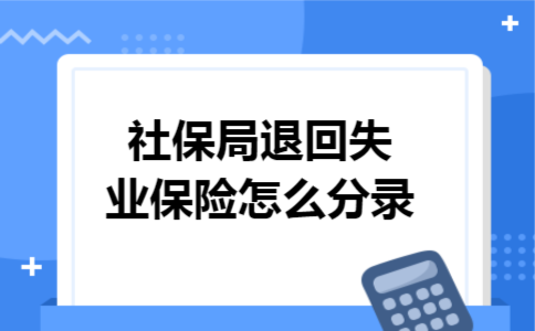 社保局退回失业保险怎么分录