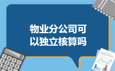 物业分公司可以独立核算吗