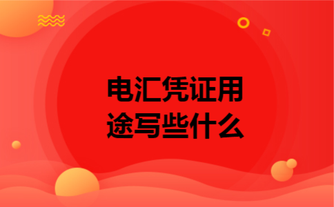 电汇凭证用途写些什么