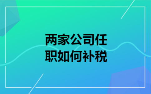 两家公司任职如何补税