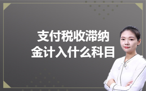 支付税收滞纳金计入什么科目 支付税收滞纳金计入什么科目