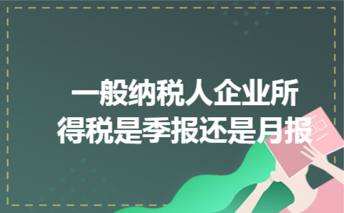一般纳税人企业所得税是季报还是月报