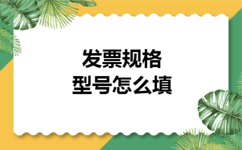 发票规格型号怎么填 发票规格型号怎么填