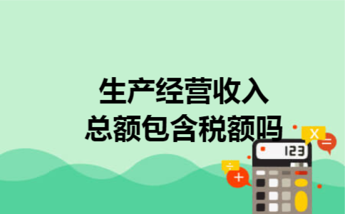 生产经营收入总额包含税额吗