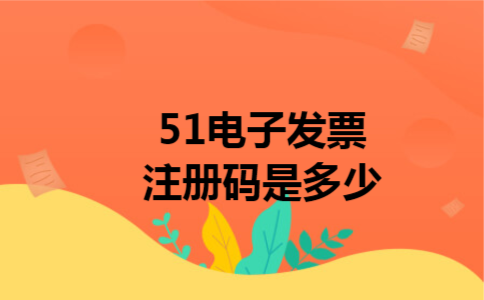  51电子发票注册码是多少