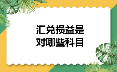 汇兑损益是对哪些科目