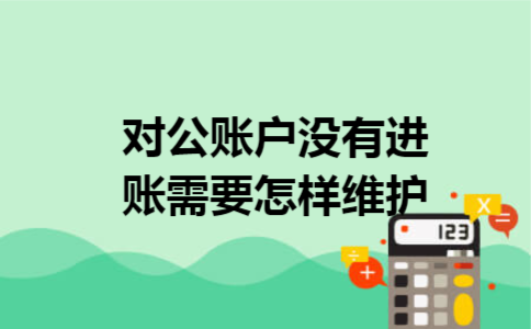 对公账户没有进账需要怎样维护