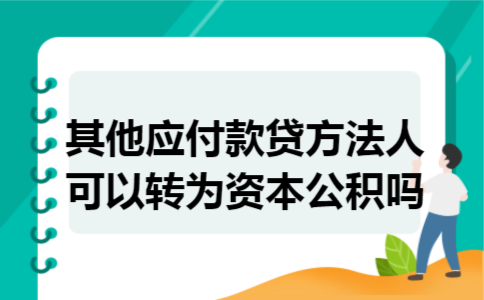 其他应付款贷方法人可以转为资本公积吗