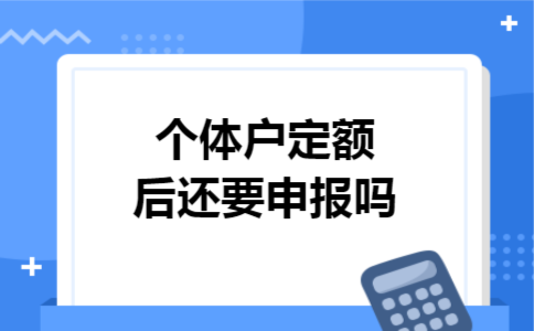 个体户定额后还要申报吗